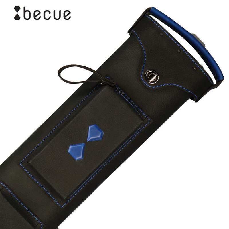 Becue Blue 3x6 Hard Leather Pool Cue Case - BC577BL