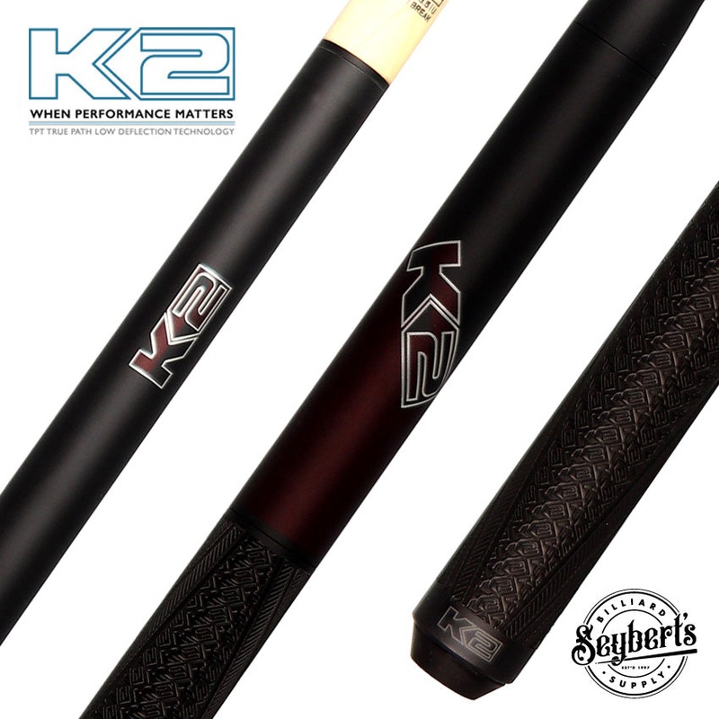 K2 Black and Burgundy 5 in 1 Break/Jump Pool Cue - KLJBBG