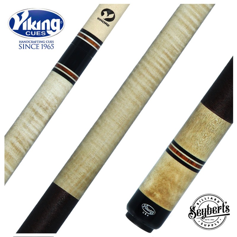 Viking Ovation Series Khaki-Stained Birdseye Play Cue with Vikore Shaft - OV0204