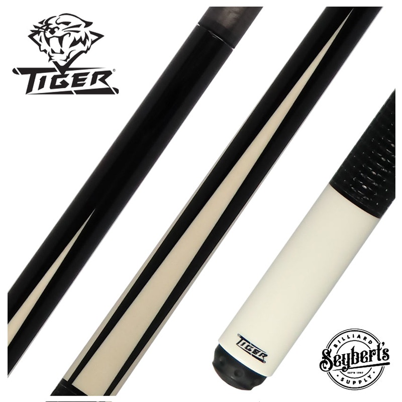 Tiger Tuxedo Performance Cue - Fortis Pro Shaft and Leather Weave Wrap - TUX-1WFP