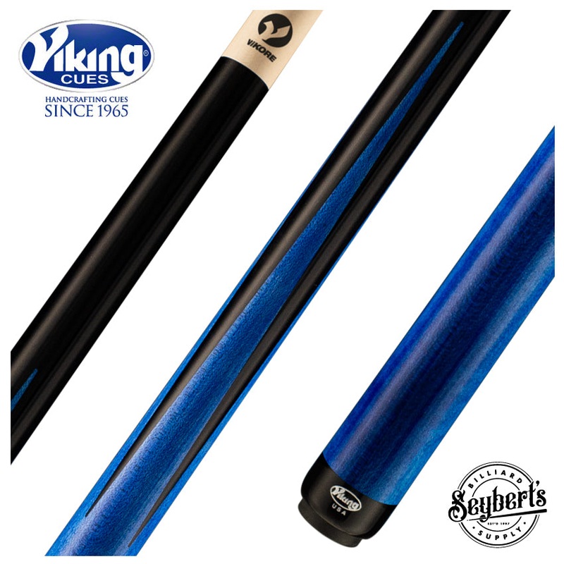 Viking Motore Series Midnight Black with 4 Blue Inlaid Points Play Cue - MT0117