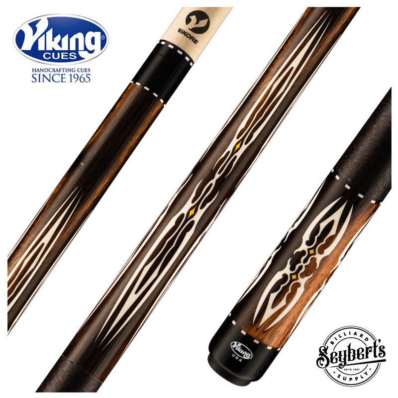 Viking Motore Series Streaked Ebony with White Pearl Inlays Play Cue - MT0200
