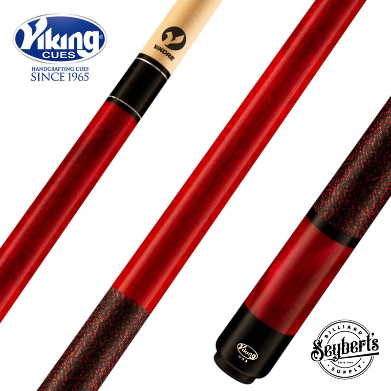 Viking Storm Series Crimson-Stained Maple with Red Premium Pearl Play Cue- ST0712