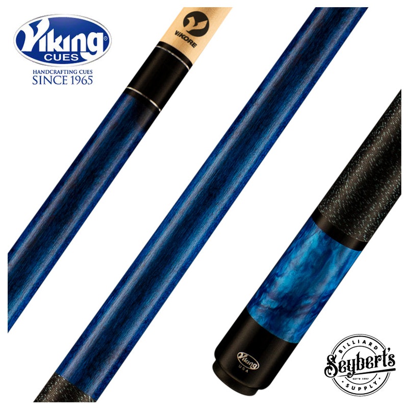 Viking Storm Series Ocean Blue-Stained Maple with Blue Premium Pearl Play Cue - ST0707