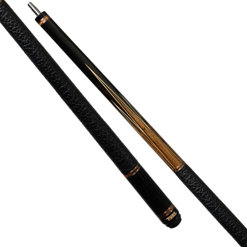 Tiger LX6 Ebony and Bocote Pool Cue with Buffalo Leather Wrap