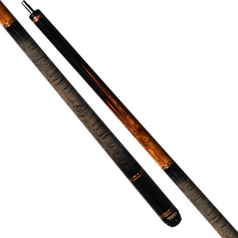 Tiger LX7 Ebony and Amboyna Burl Wrapless Pool Cue