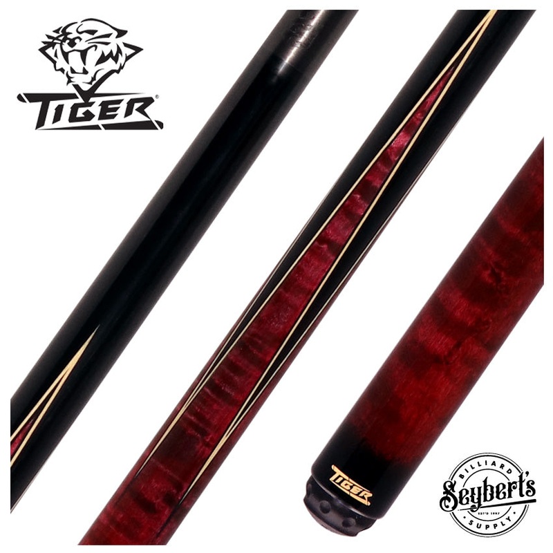 Tiger Traveler Performance Series with Red-Stained Maple Pool Cue - Fortis LD Carbon Shaft