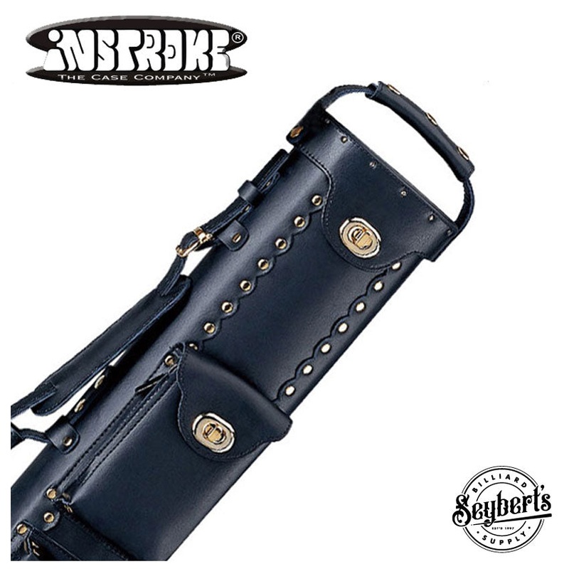 Instroke Leather Cowboy Black 2x2 Pool Cue Case - LC2X2B