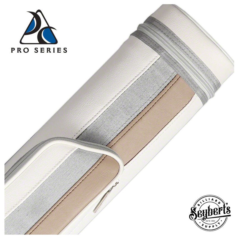 Pure X White/Grey 2x2 Hard Pool Cue Case - PXC522W
