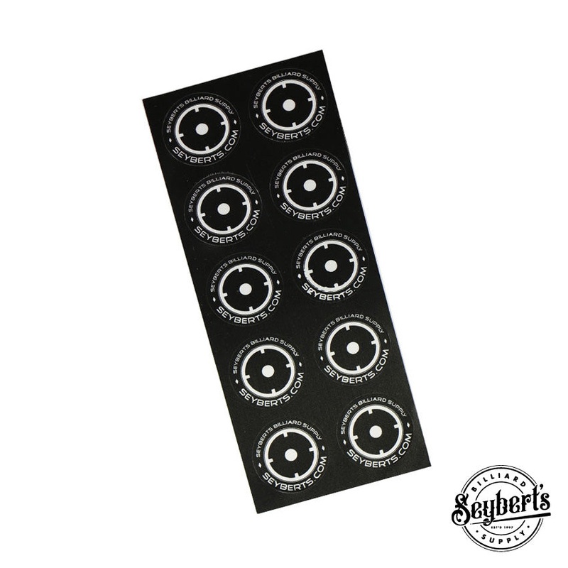 Seyberts Pool Table Spots - Sheet of Ten