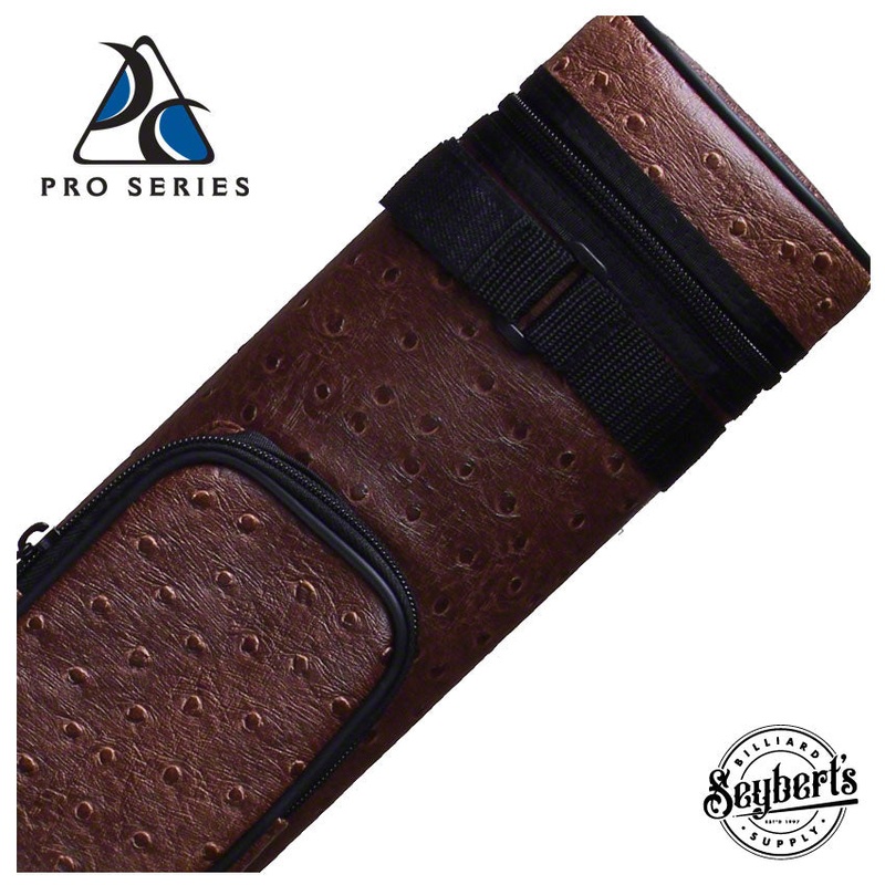 Pro Series Traditional Brown 2x2 Hard Pool Cue Case - PR22VB