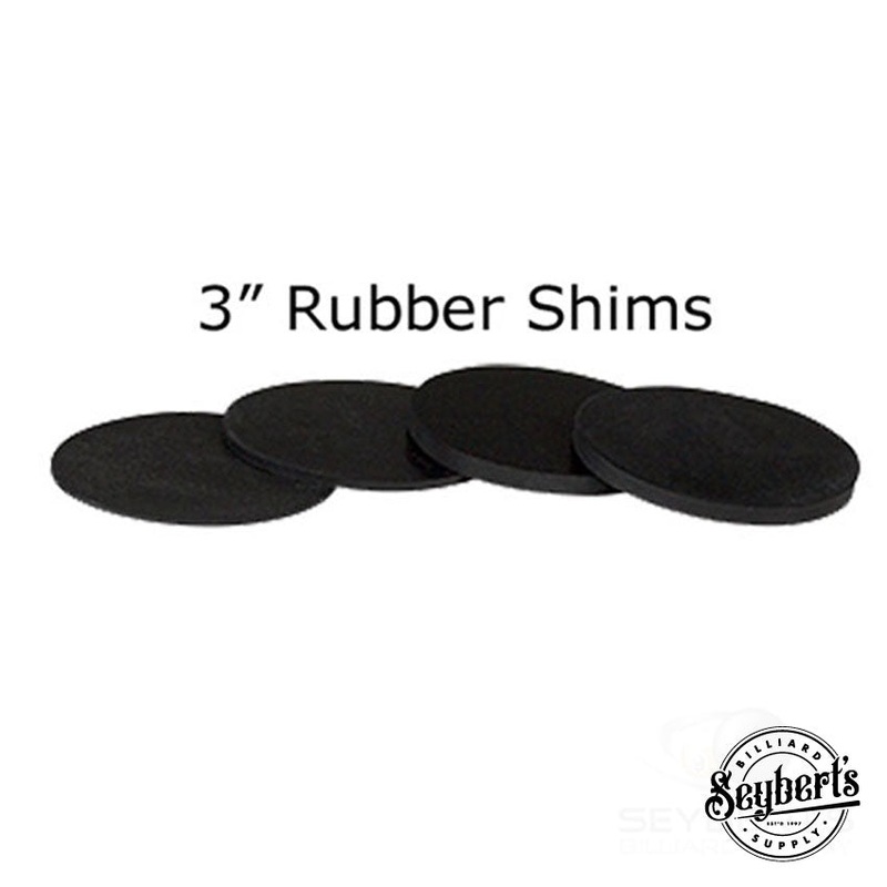 3" Rubber Pool Table Leg Shims