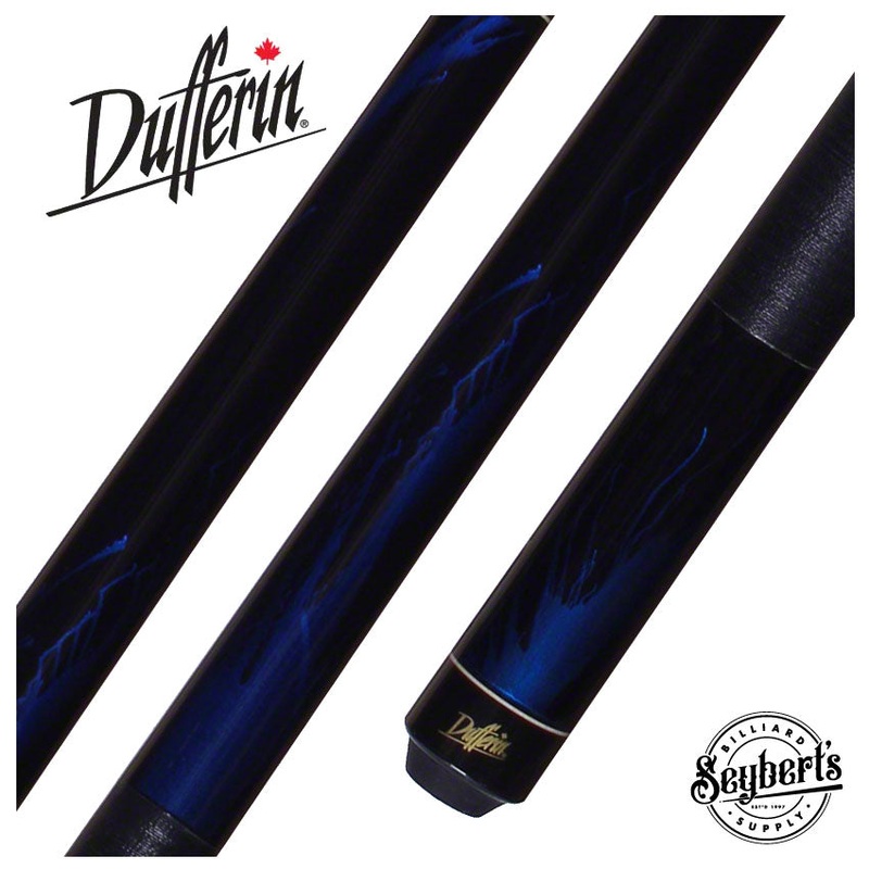 Dufferin Jet Black Blue Flame Pool Cue - D211
