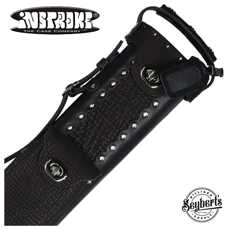 Instroke Custom Sharkskin Black 3x5 Pool Cue Case - SPINSSHARK35CH