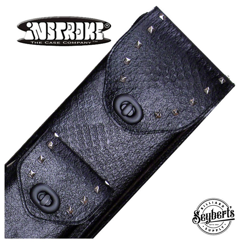 Instroke FIT-D Black Leather Pool 2x4 Cue Case - FIT24D