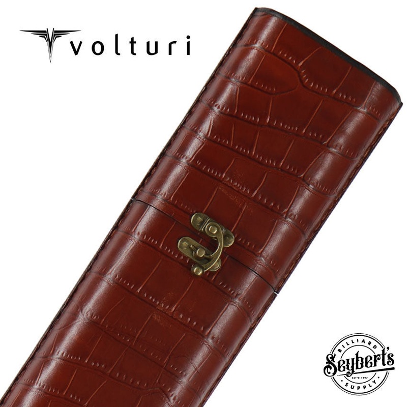 Volturi Fellini Style Saddle Tan 2x2 Hard Pool Cue Case - VCFS2X2STAN