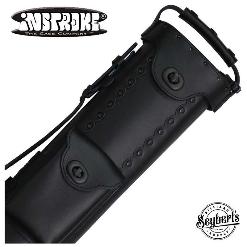 Instroke Leather Cowboy Black-Out 2x3 Pool Cue Case - LC2X3BO