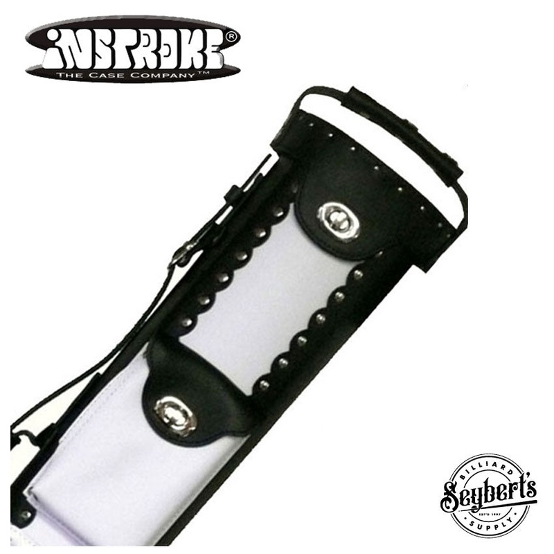 Instroke Leather Cowboy Black/White 3x7 Pool Cue Case - LC3X7BW