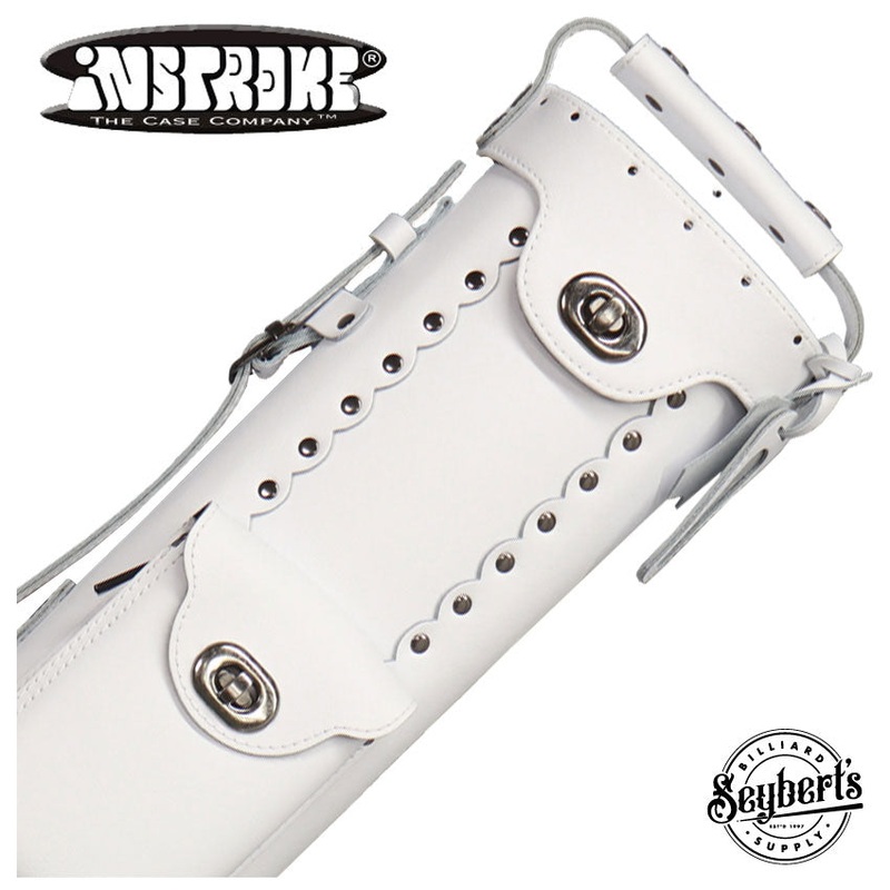 Instroke Leather Cowboy White 3x5 Pool Cue Case - LC3X5W