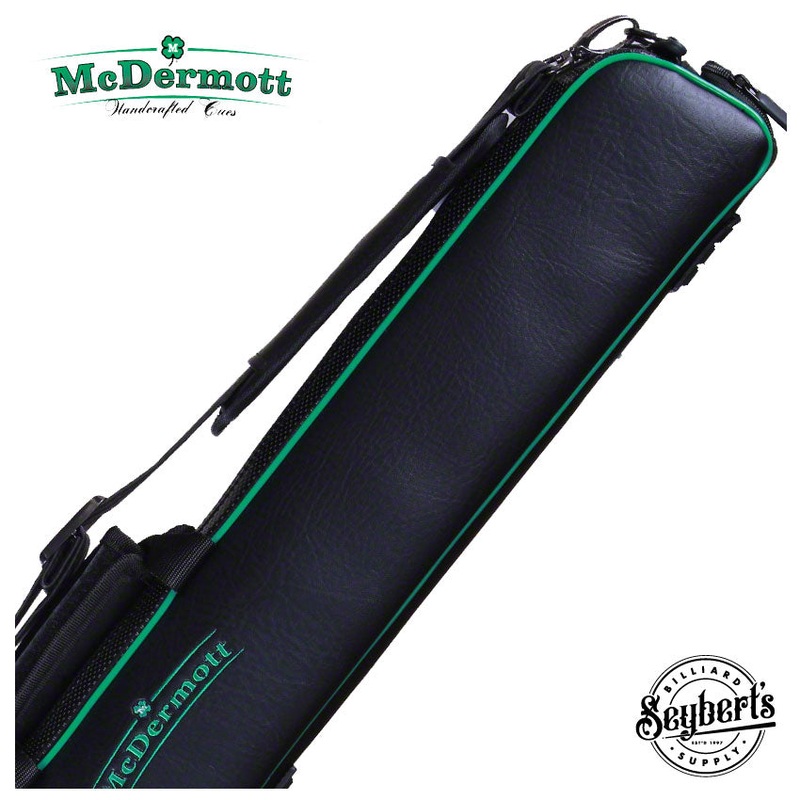 McDermott Hard/Soft Hybrid Black/Green 2x3 Pool Cue Case - 750924