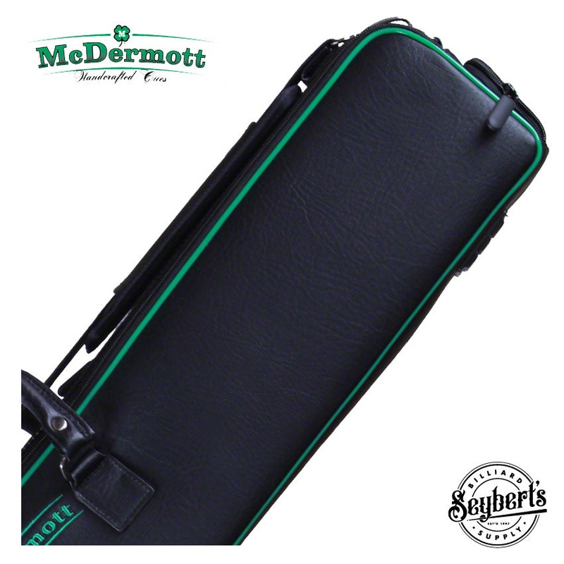 McDermott Hard/Soft Hybrid Black/Green 4x7 Pool Cue Case - 750925