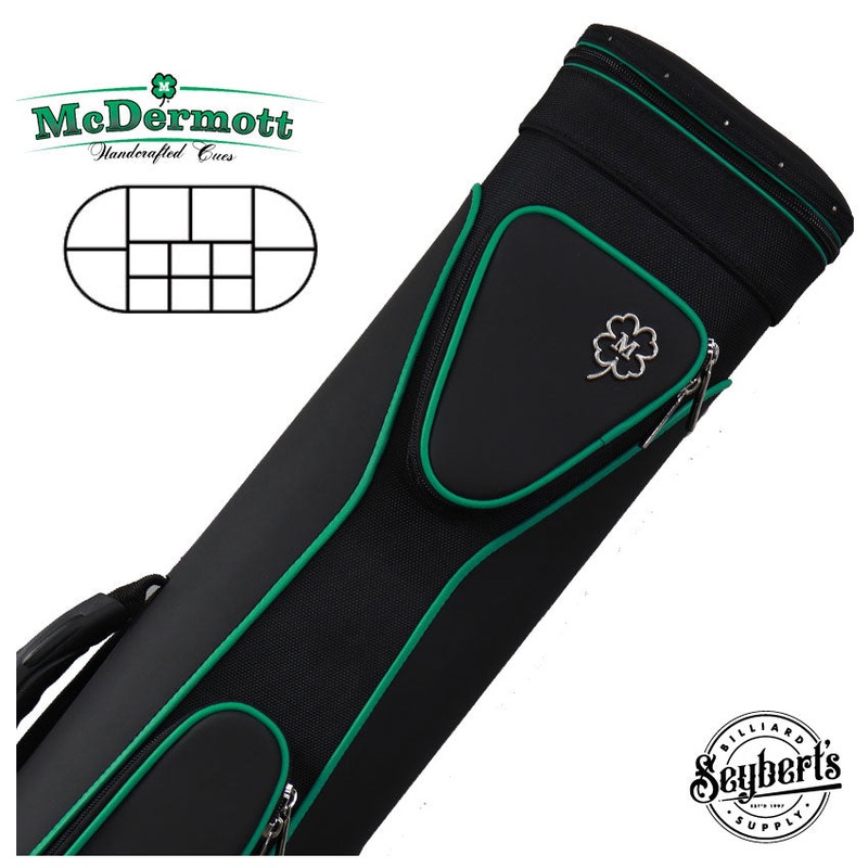 McDermott Tournament Collection Black/Green 6x6 Sport Pool Cue Case - 750943