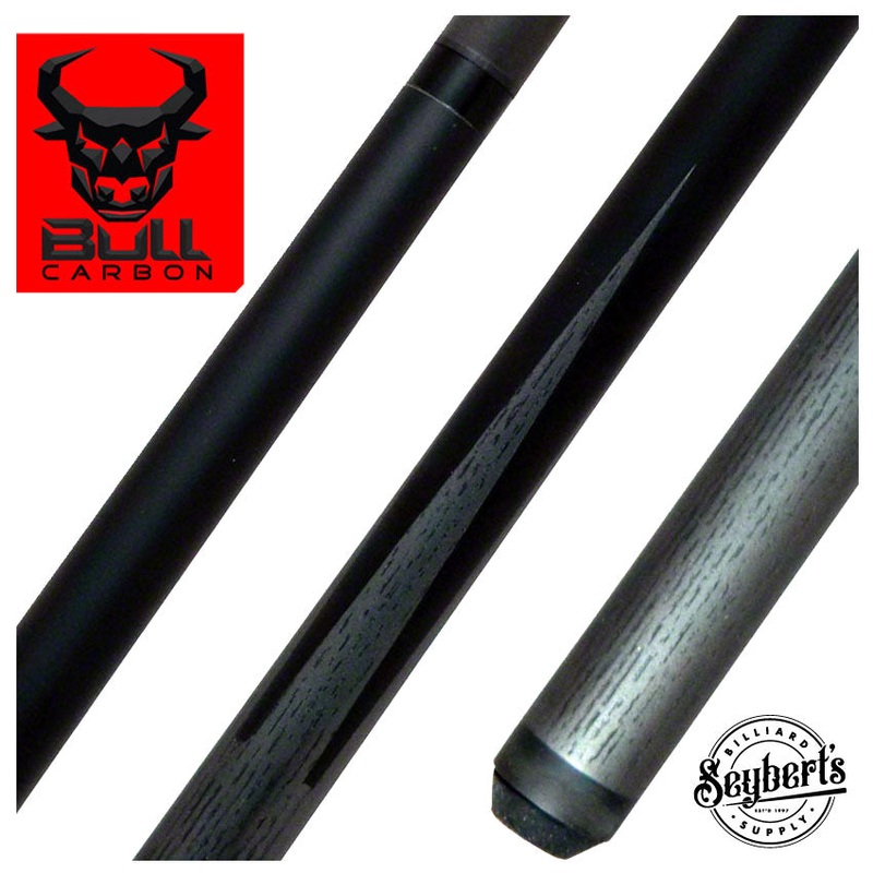 Bull Carbon Black and Grey Sneaky Pete Pool Cue with Bull Carbon Shaft - LD6