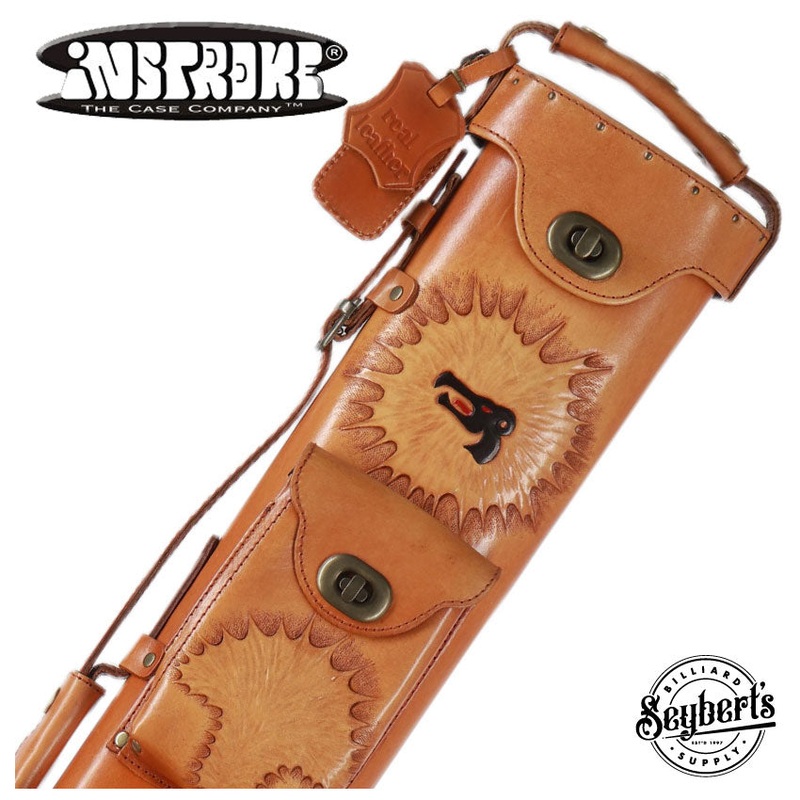 Instroke Custom Monster Tan Leather 2x4 Pool Cue Case - 24MONSTER