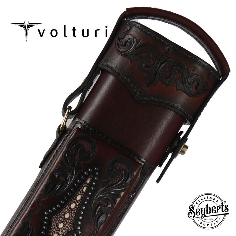 Volturi Custom Brown Venice 2x4 Hard Pool Cue Case - VCVS2x4BRNBRN