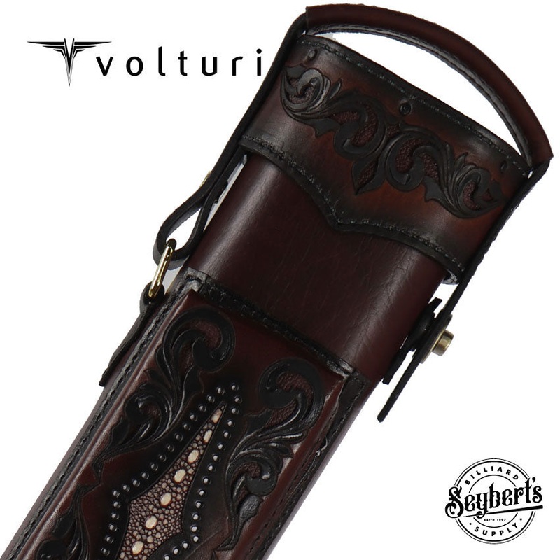 Volturi Custom Brown Venice 4x8 Hard Pool Cue Case - VCVS4X8BRNBRN