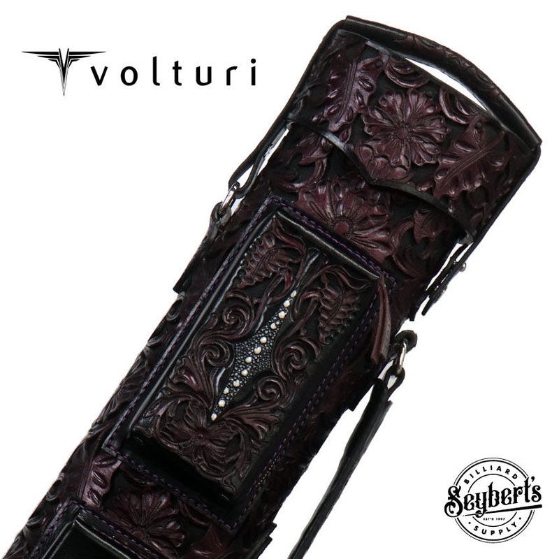 Volturi Custom Hanging Gardens Purple 4x8 Hard Pool Cue Case - VCHG4X8PUR