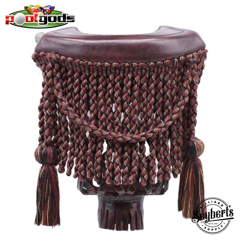 #6 Mahogany Fringe Leather Table Pocket Set of 6