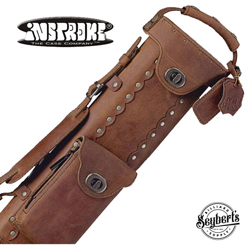 Instroke Buffalo Leather 2x2 Pool Cue Case - BC2X2