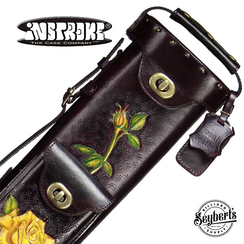 Instroke Yellow Rose 2x4 Pool Cue Case - 24ROSEY