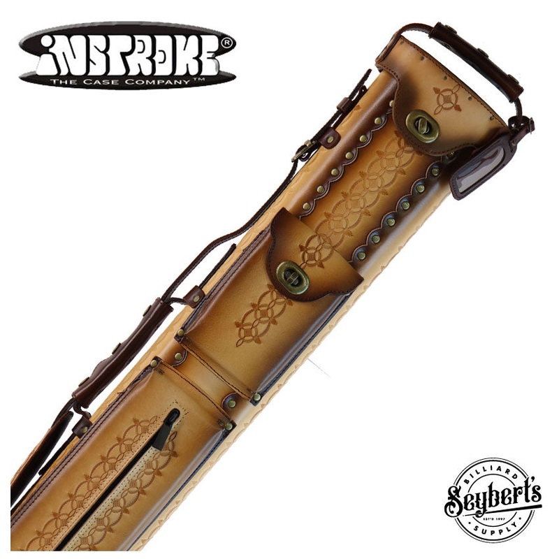 Instroke Saddle D05 Brown 2x4 Pool Cue Case - 24D05DB