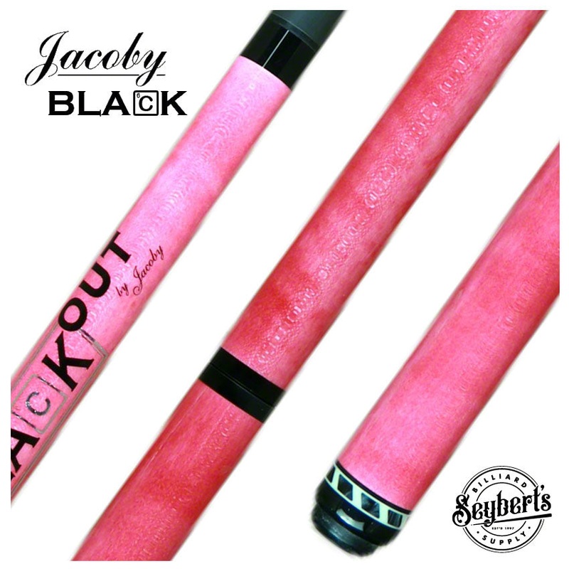 Jacoby BlaCkOut Pink No Wrap Break/Jump Cue - JACBKOUTPK