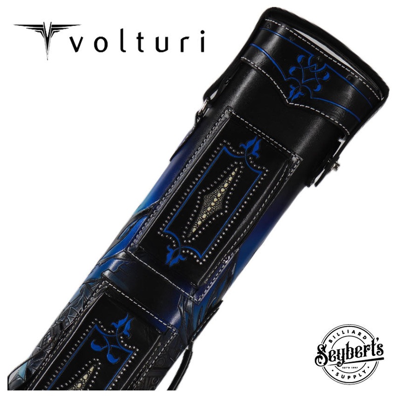 Volturi Custom Batman Blue 4x8 Hard Pool Cue Case - VCBATMAN4X8B