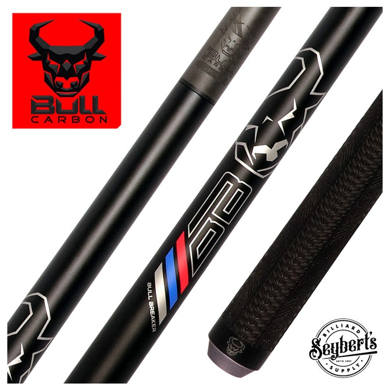Bull Carbon Bull Breaker Gun Metal Break Cue with Multi-Zone Sport Grip Wrap