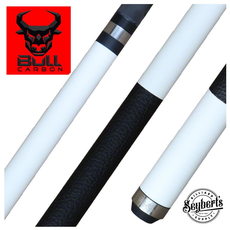 Bull Carbon White Pool Cue with Bull Carbon Shaft - LD15