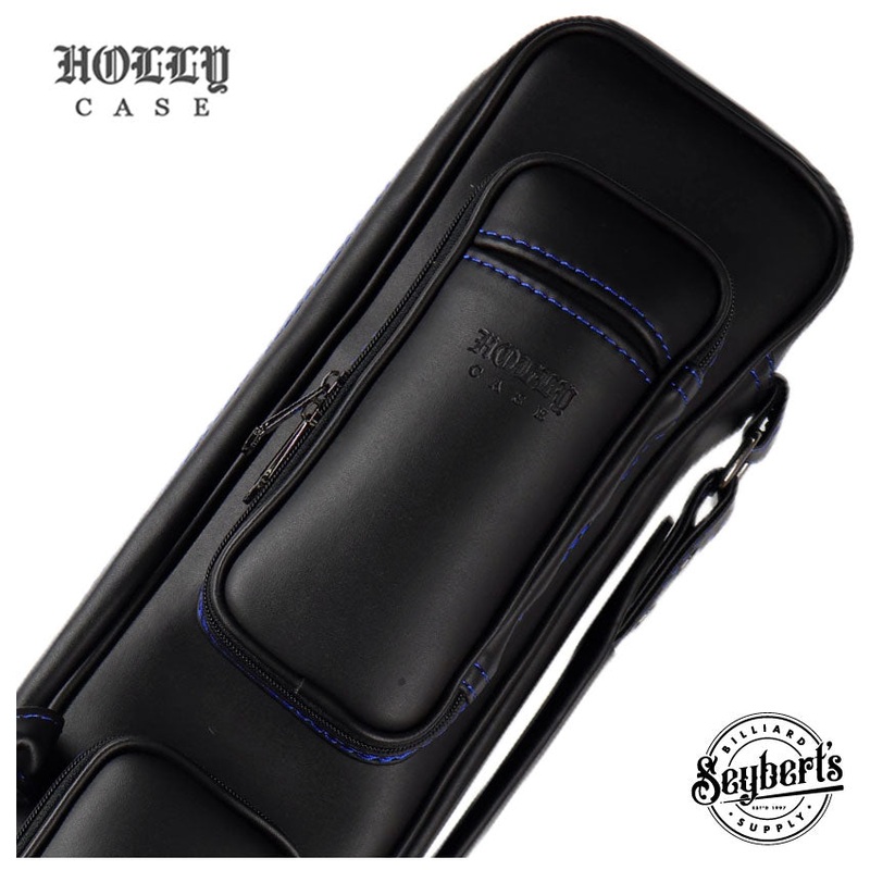 Holly Butterfly Stitched Blue 3x5 Pool Cue Case - BTF35B