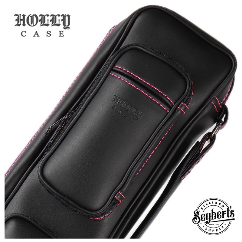 Holly Butterfly Stitched Pink 3x5 Pool Cue Case - BTF35P