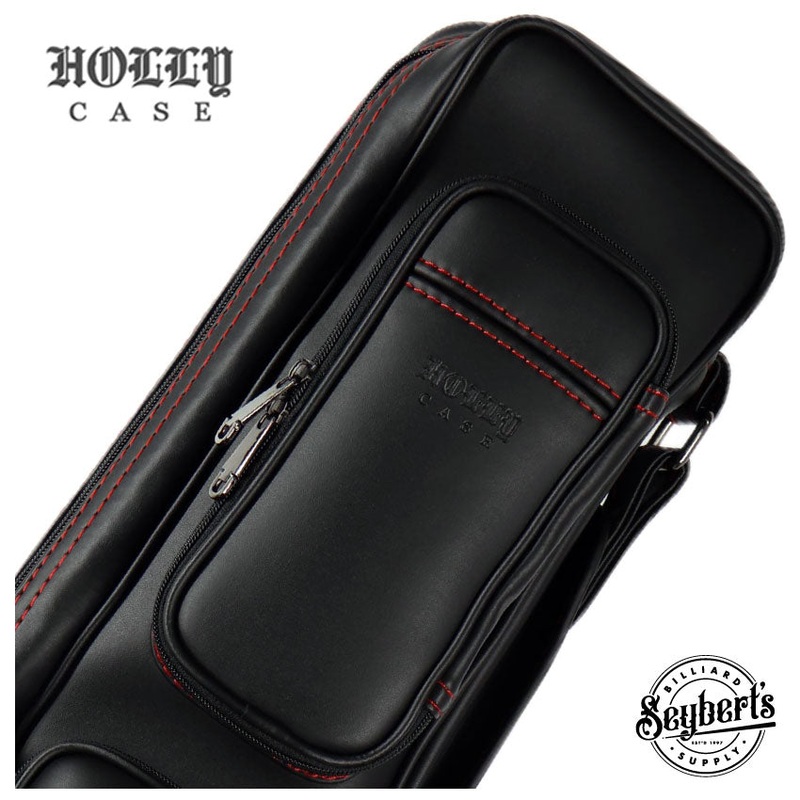 Holly Butterfly Stitched Red 3x5 Pool Cue Case - BTF35R