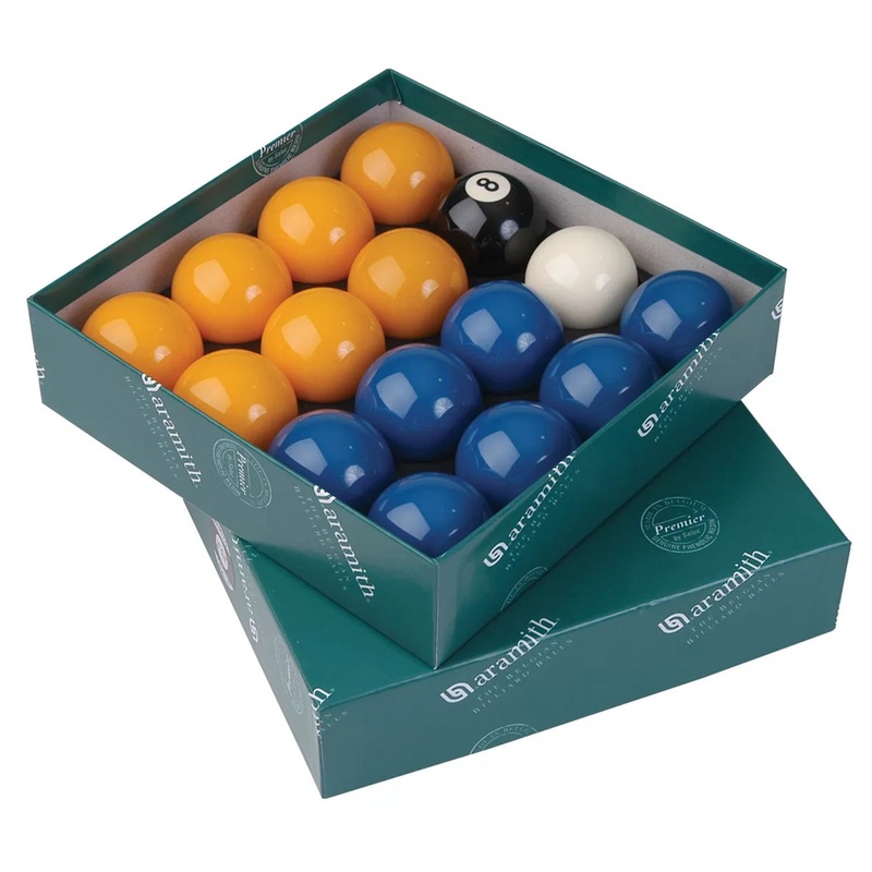 Aramith Premier Blue Yellow English Pool Balls