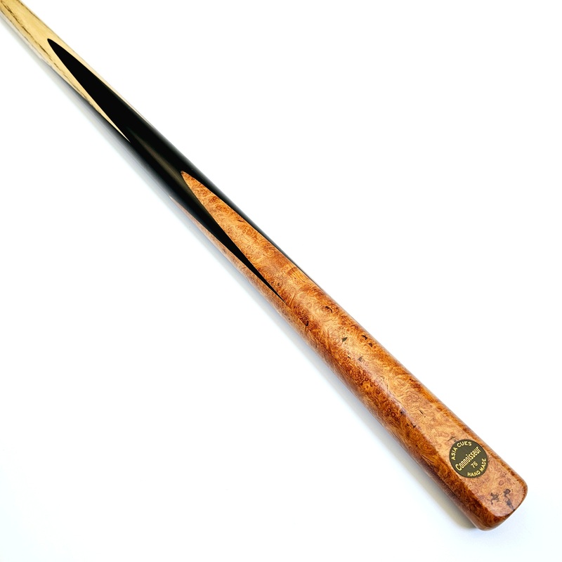 Asia Cues Connoisseur No.76 - One Piece Snooker Cue 9.5mm Tip, 17.8oz, 58"