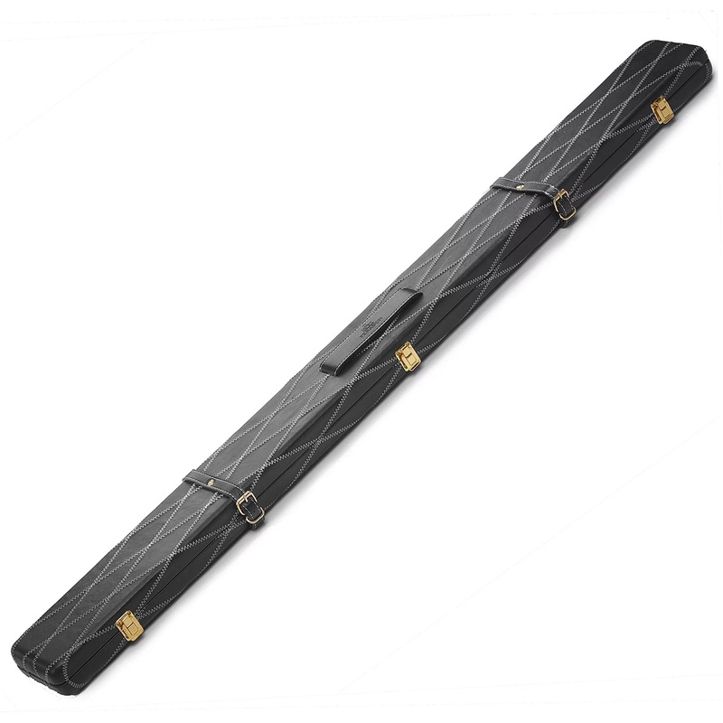 Peradon 3/4 Black White Stitch Leather Cue Case