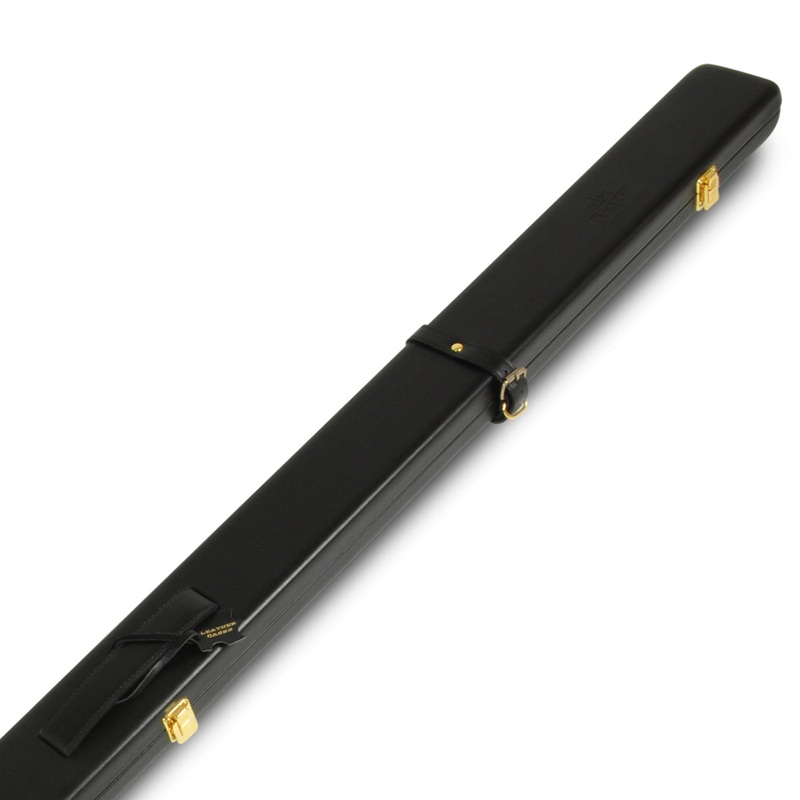 Peradon Black Leather Wide One Piece Cue Case