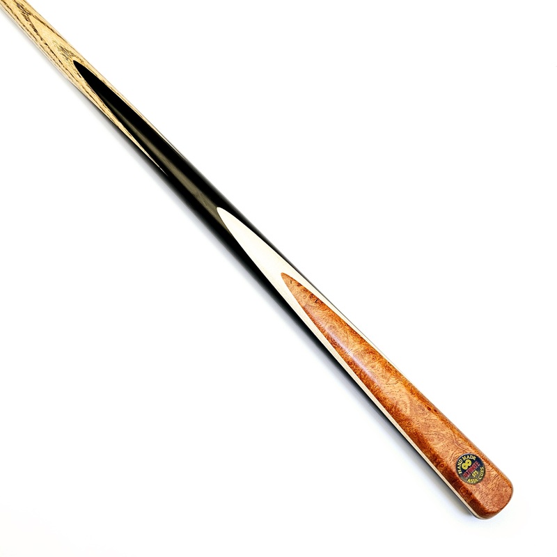 Asia Cues Ultimate No.975  - One Piece Snooker Cue 9.5mm Tip, 57.25", 19oz