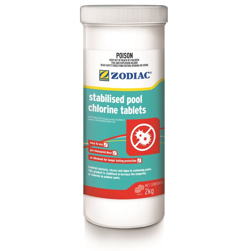 Zodiac 2Kg Stab Pool Chlorine Tab