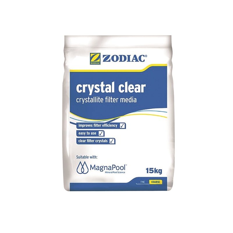 Zodiac Crystal Clear Glass Filter Media Fine 15kg