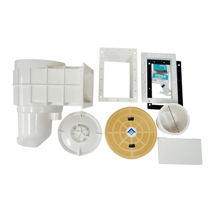 Pentair Quiptron Skimmer Box c/w Ext throat & Escutcheon Kit